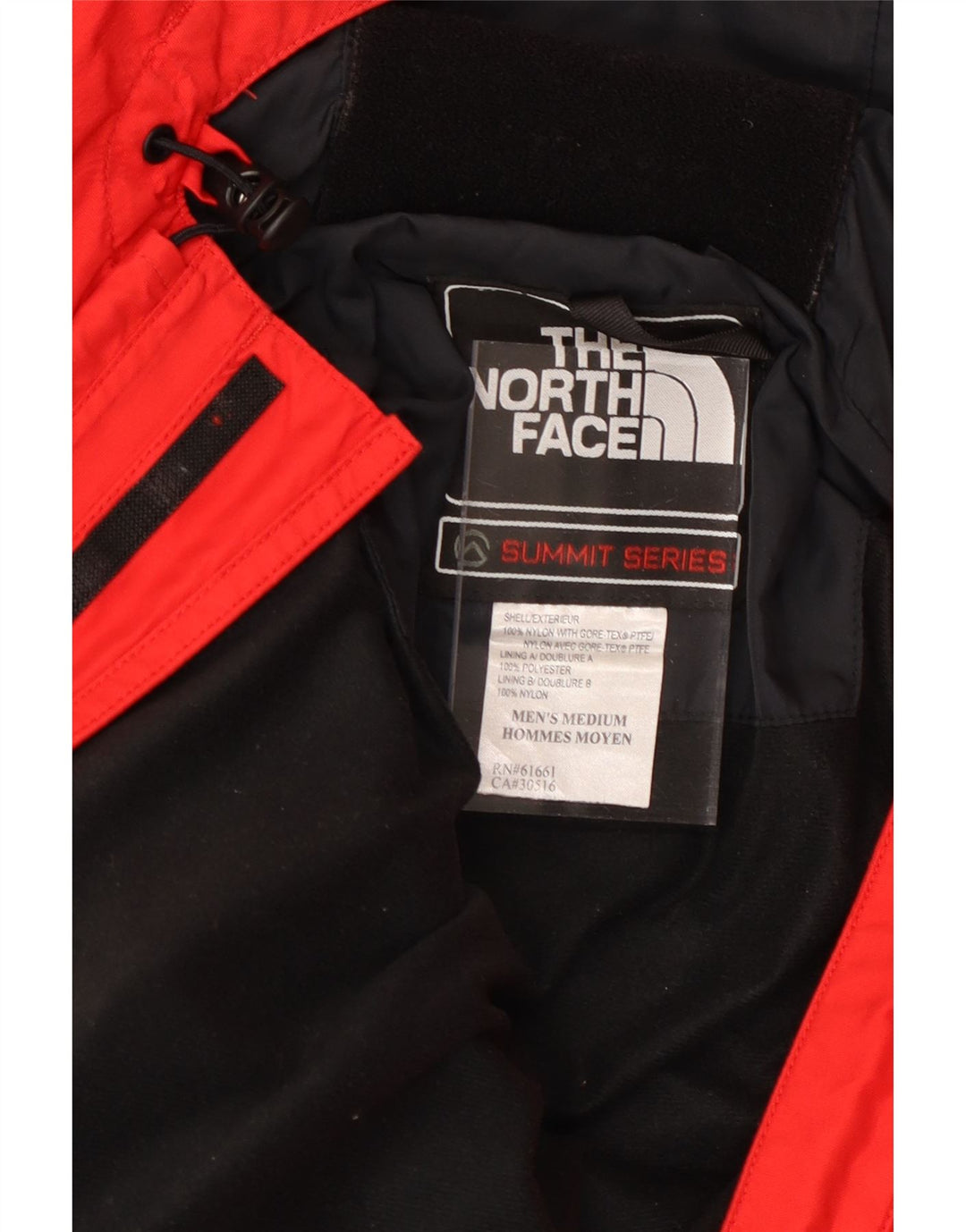 Jaqueta corta-vento masculina com capuz THE NORTH FACE UK 38 Medium Red Colourblock
