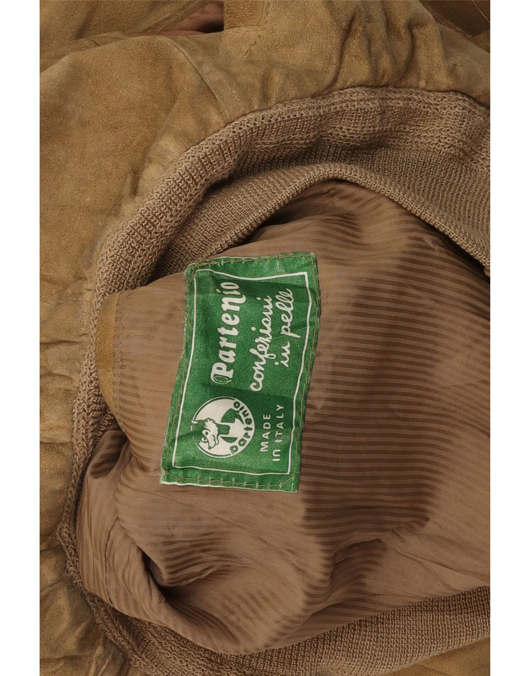 Jaqueta bomber masculina VINTAGE de camurça Reino Unido 38 couro bege médio