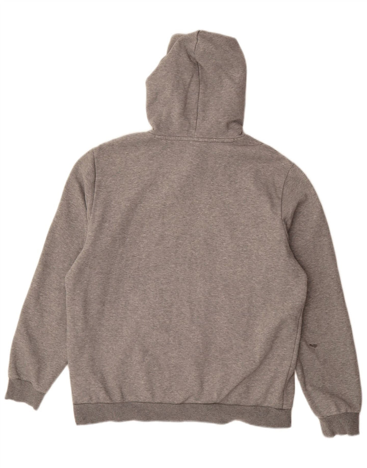 Suéter com capuz gráfico masculino Puma grande algodão cinza