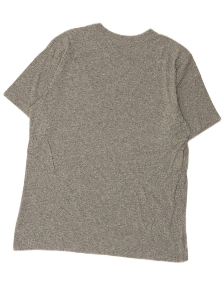 Camiseta masculina NIKE Top cinza médio algodão