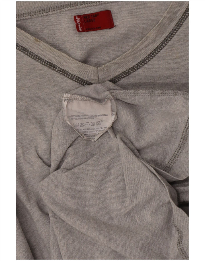 Top masculino Levi's manga comprida grande algodão cinza