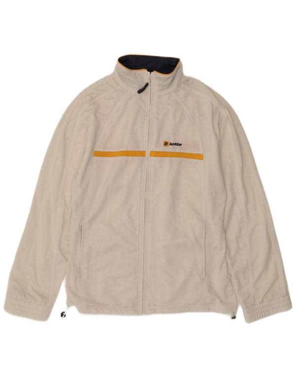 Lotto Mens Treino Top Jaqueta Médio Off White Sports