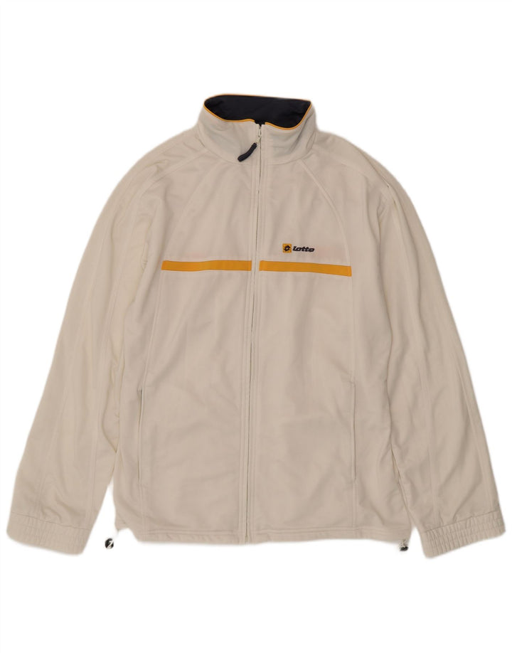 Lotto Mens Treino Top Jaqueta Médio Off White Sports