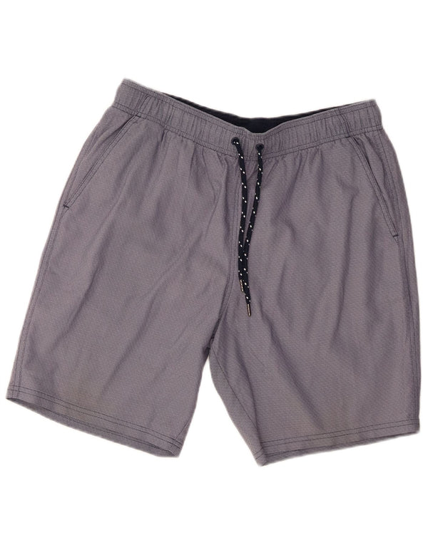 Shorts esportivos masculinos Marks & Spencer médio algodão geométrico azul marinho