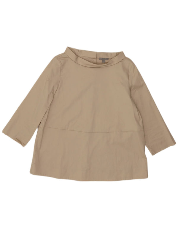 Cos blusa feminina manga 3/4 top EU 40 algodão bege médio