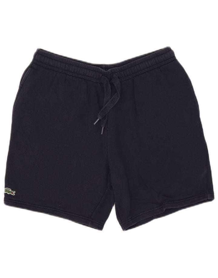 Shorts esportivos masculinos Lacoste Regular Fit tamanho 4 médio azul marinho algodão