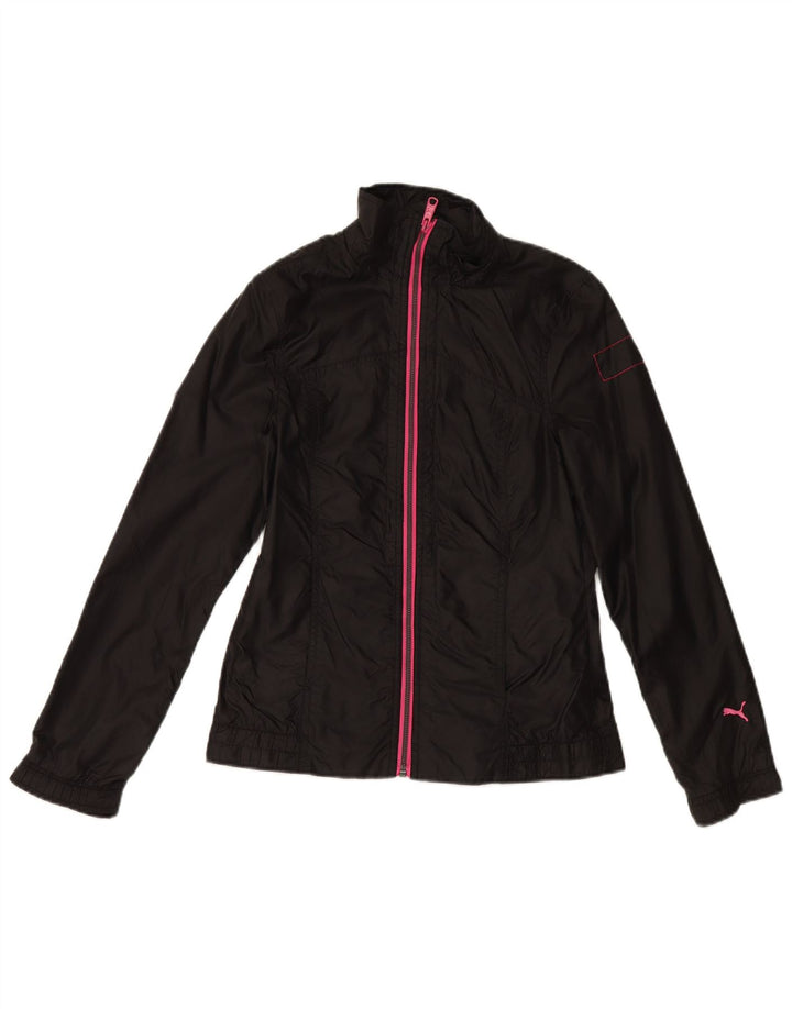 PUMA Womens Bomber Jacket UK 8 Pequeno Poliéster Preto
