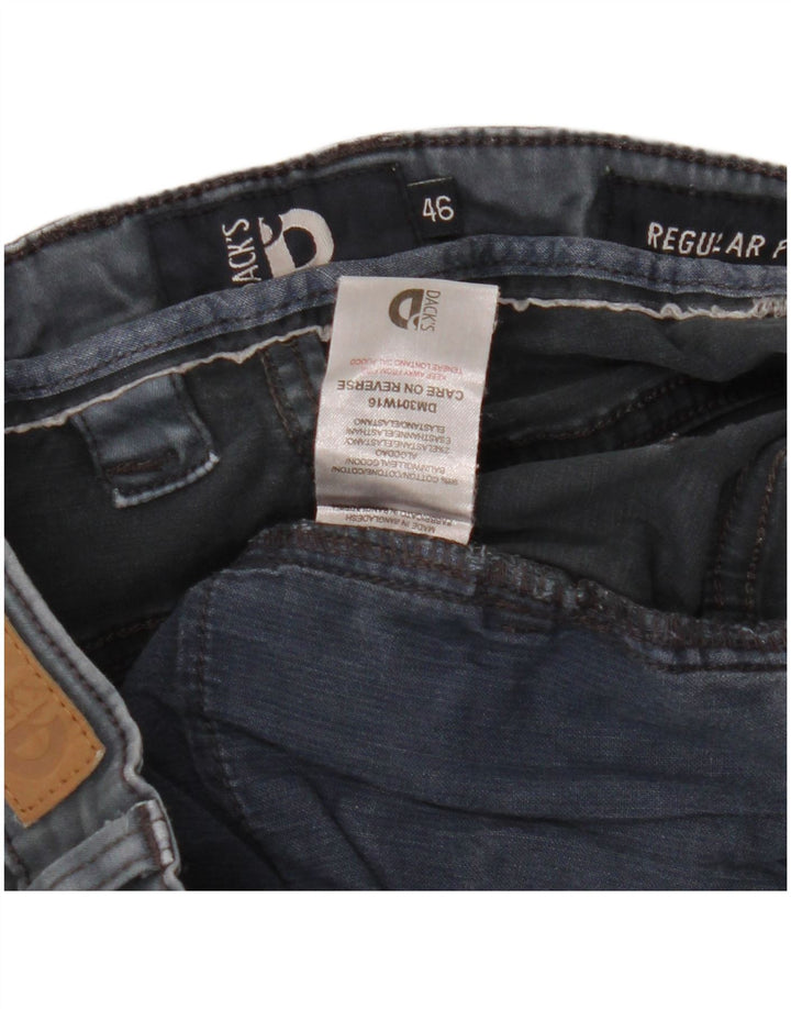 Calça masculina DACK'S regular fit reta casual IT 46 pequena W31 L30 cinza