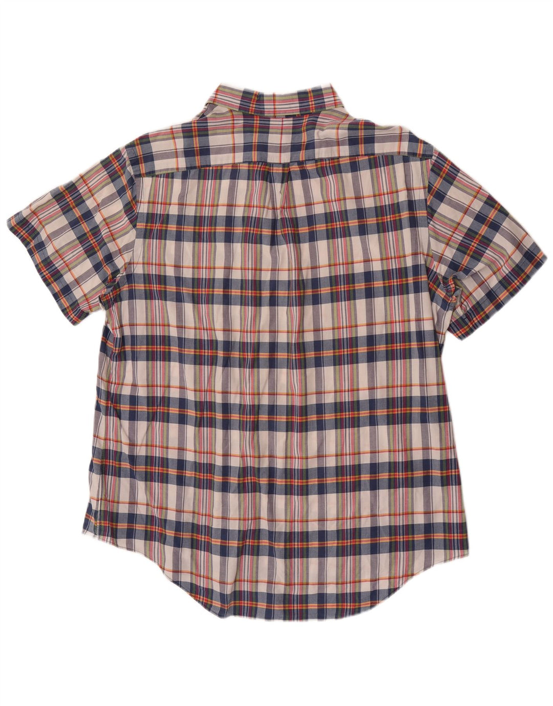 Polo Ralph Lauren Camisa masculina de manga curta 2XL algodão xadrez multicolorido