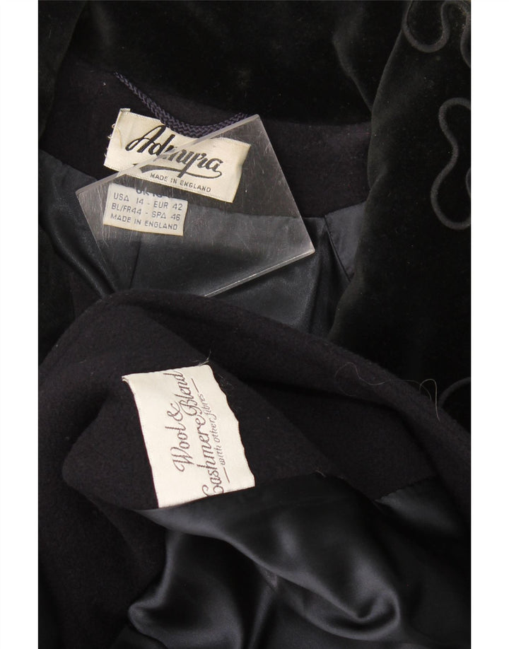 Sobretudo feminino Admyra de grandes dimensões Reino Unido 18 XL lã azul marinho