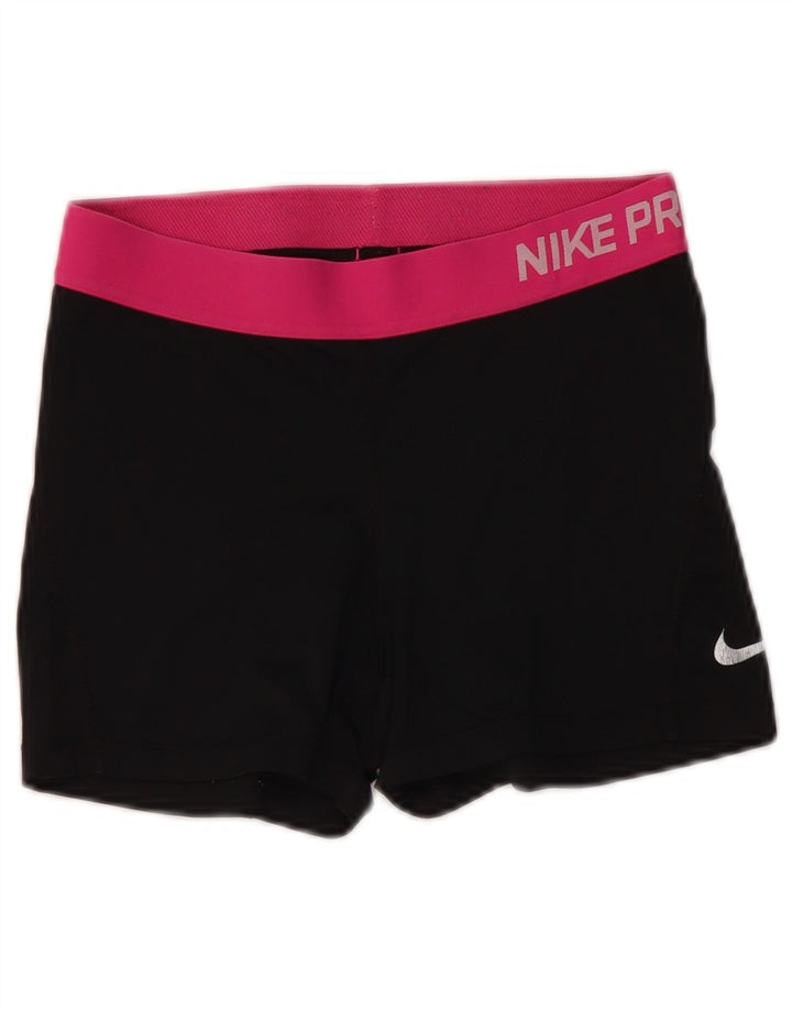 Shorts esportivos femininos NIKE Dri Fit Graphic UK 12 médio preto colorblock