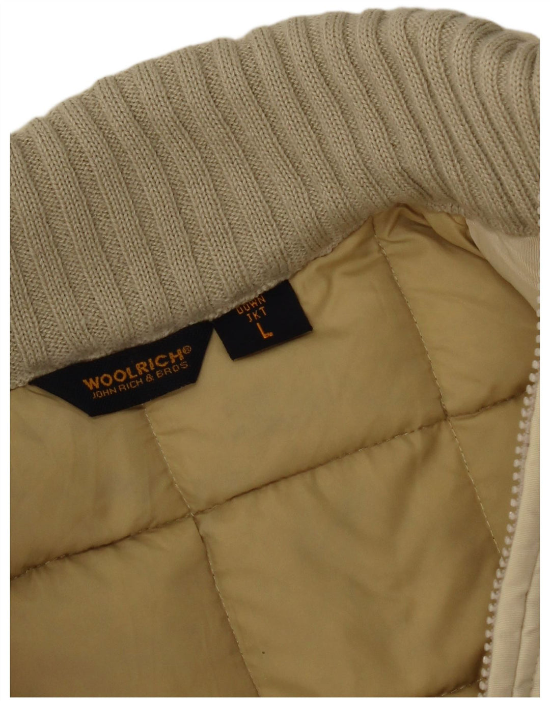 Jaqueta acolchoada feminina Woolrich UK 14 grande bege