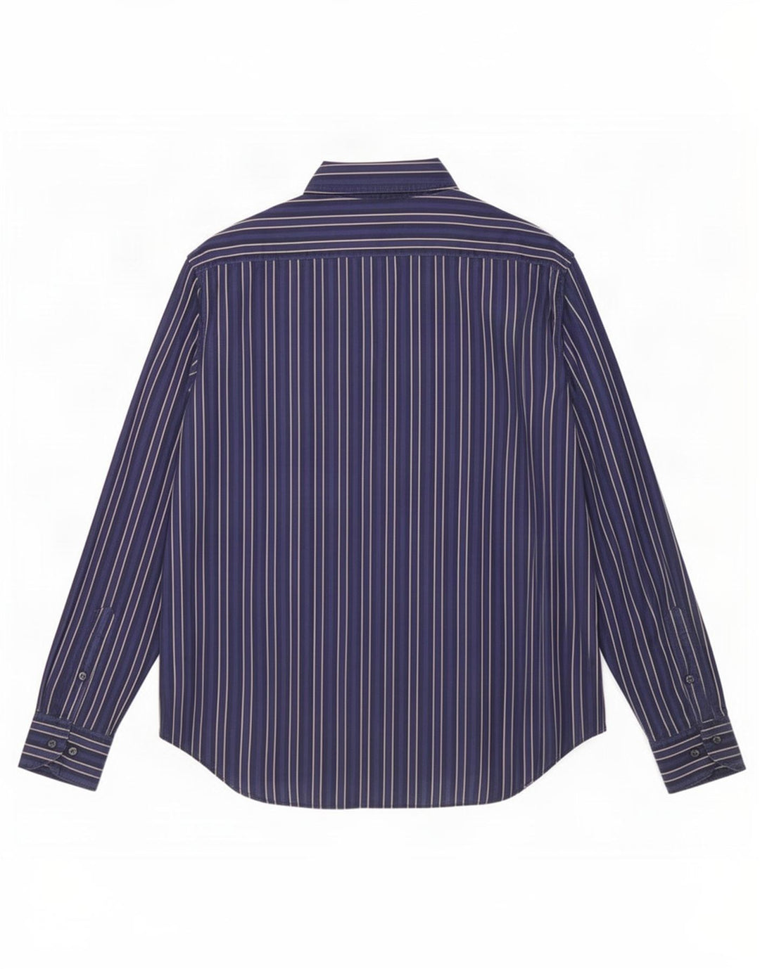 Camisa masculina Etro de algodão listrado azul marinho médio