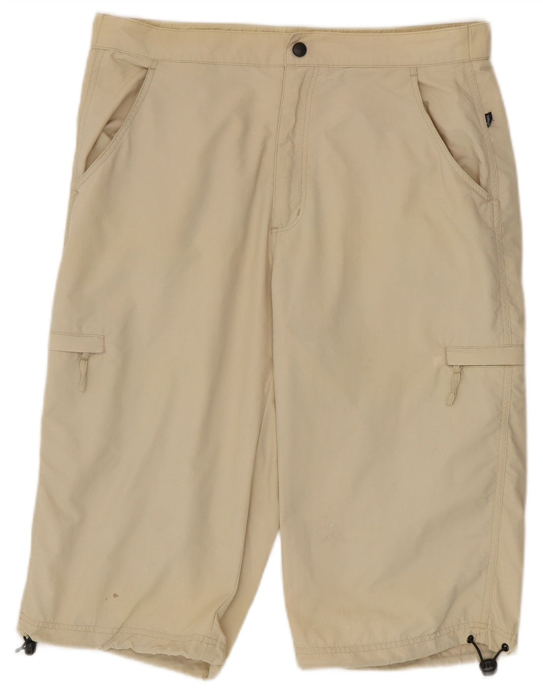 Shorts Cargo Masculino Asics W34 Grande Poliamida Bege