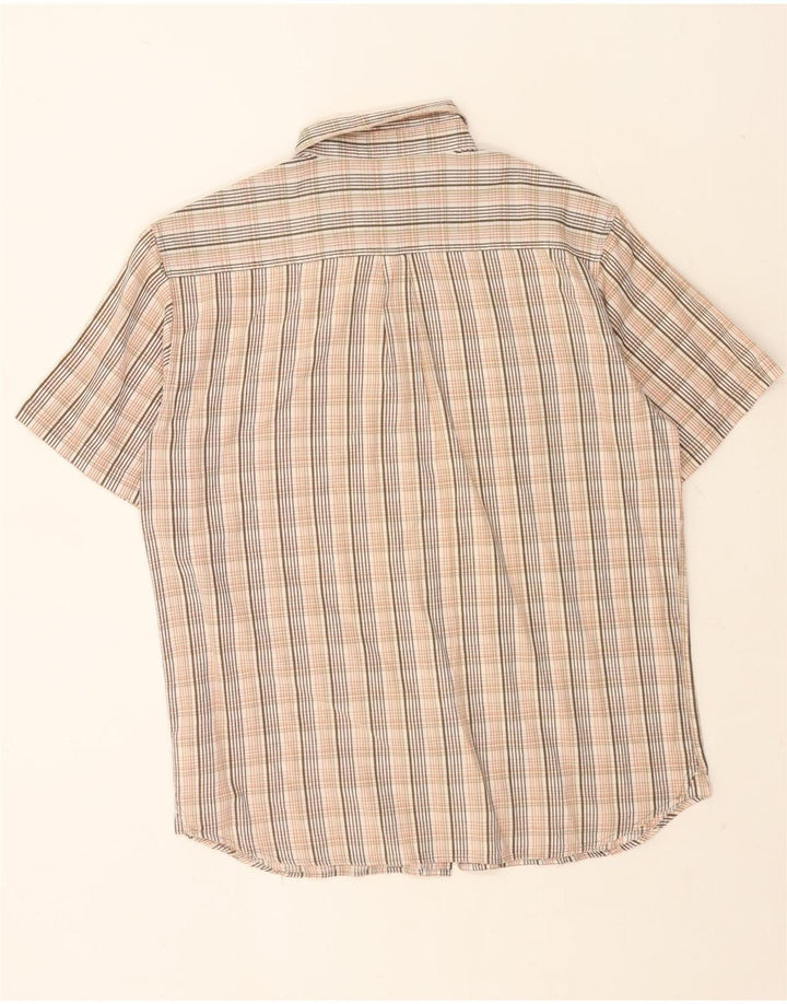 Wrangler Camisa masculina de manga curta grande algodão xadrez multicolorido
