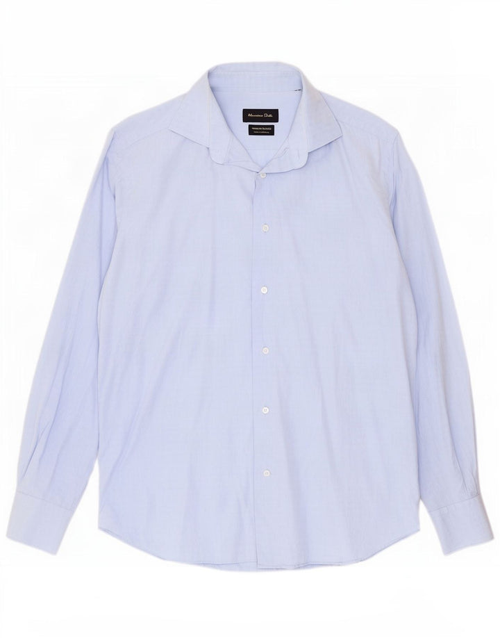 Camisa masculina Massimo Dutti azul médio
