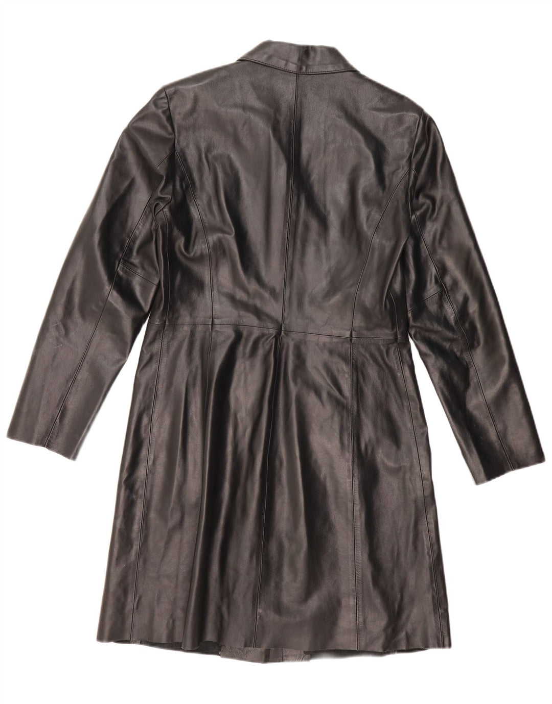 Casaco de couro feminino BENETTON IT 46 grande couro preto