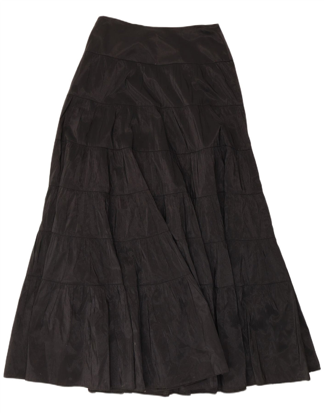 Saia feminina Murek maxi cintura alta em camadas W30 médio preto