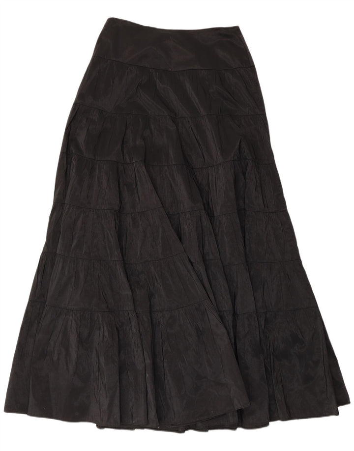 Saia feminina Murek maxi cintura alta em camadas W30 médio preto