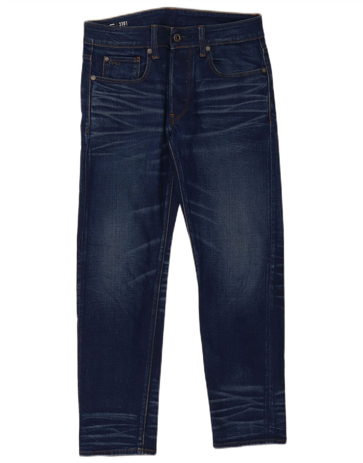 G-STAR feminino 3301 jeans slim W28 L28 algodão azul