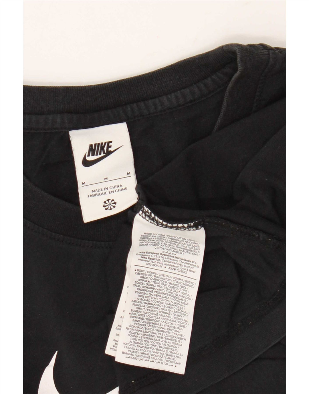 Camiseta Nike masculina gráfica Top médio algodão preto
