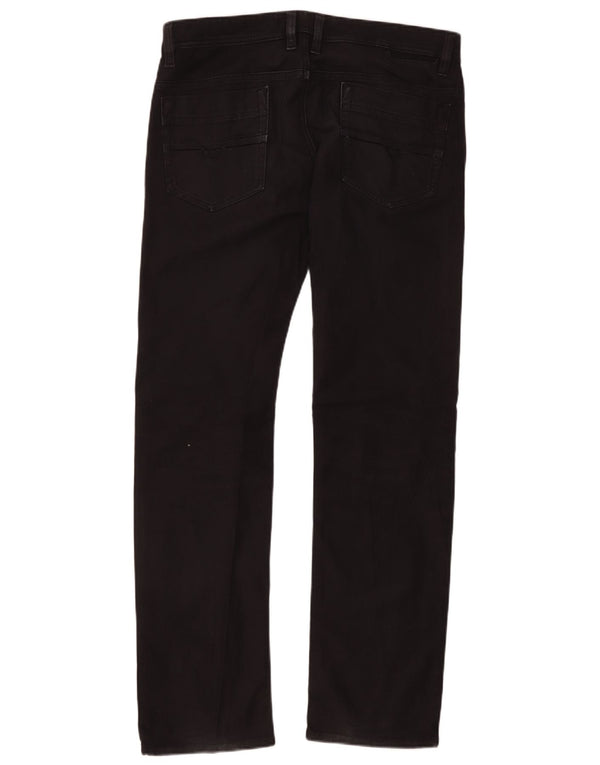 Diesel Mens Jeans Slim W34 L34 Algodão Preto