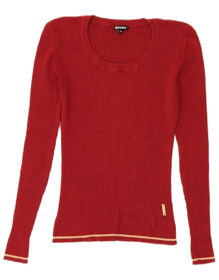 Suéter feminino Colmar com gola canoa UK 12 vermelho médio