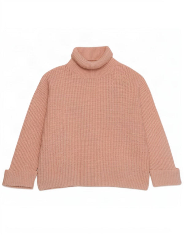 Suéter feminino Marks & Spencer com gola redonda grande Reino Unido 14 médio rosa