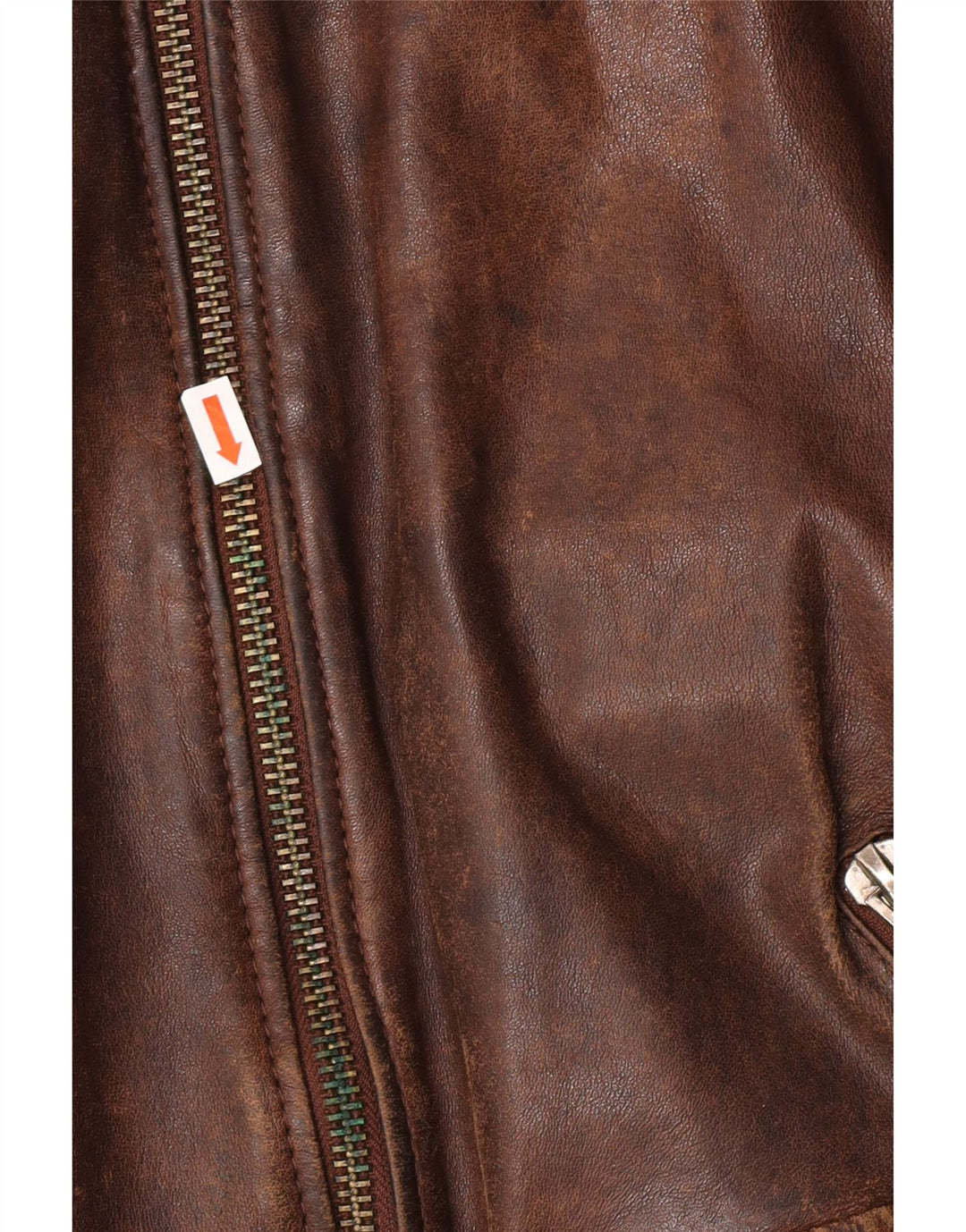 Jaqueta de couro masculina Be Edgy Reino Unido 38 couro marrom médio