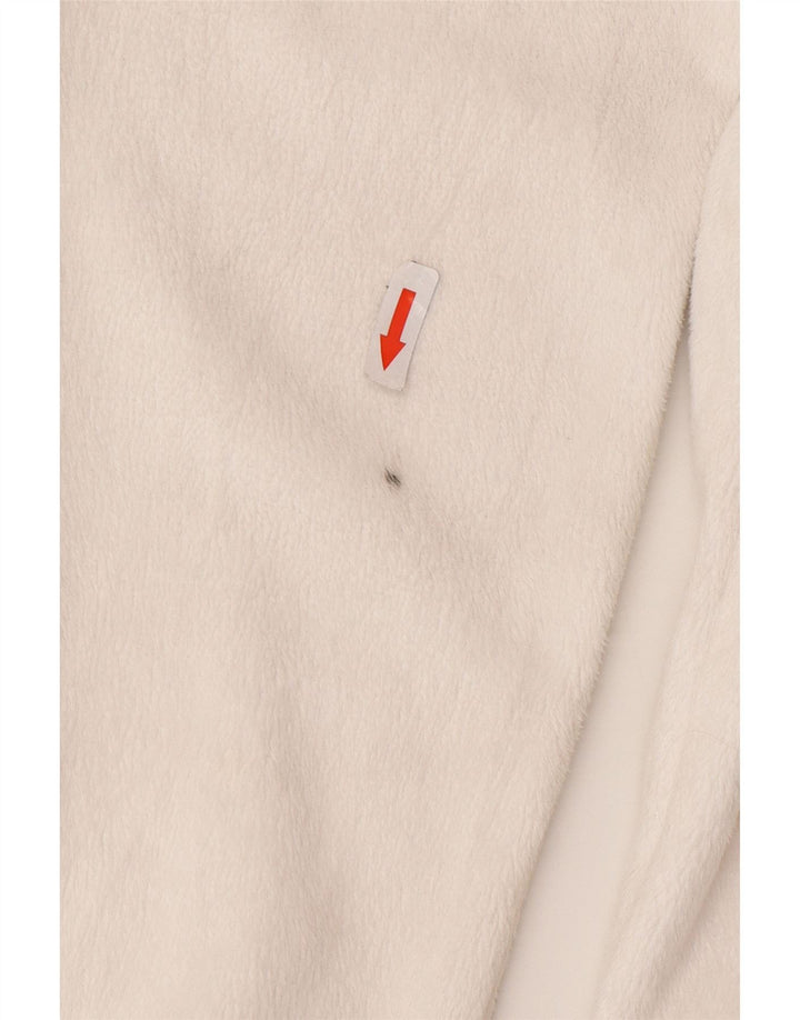 Jaqueta de lã feminina Fila UK 16 grande poliéster colorblock branco