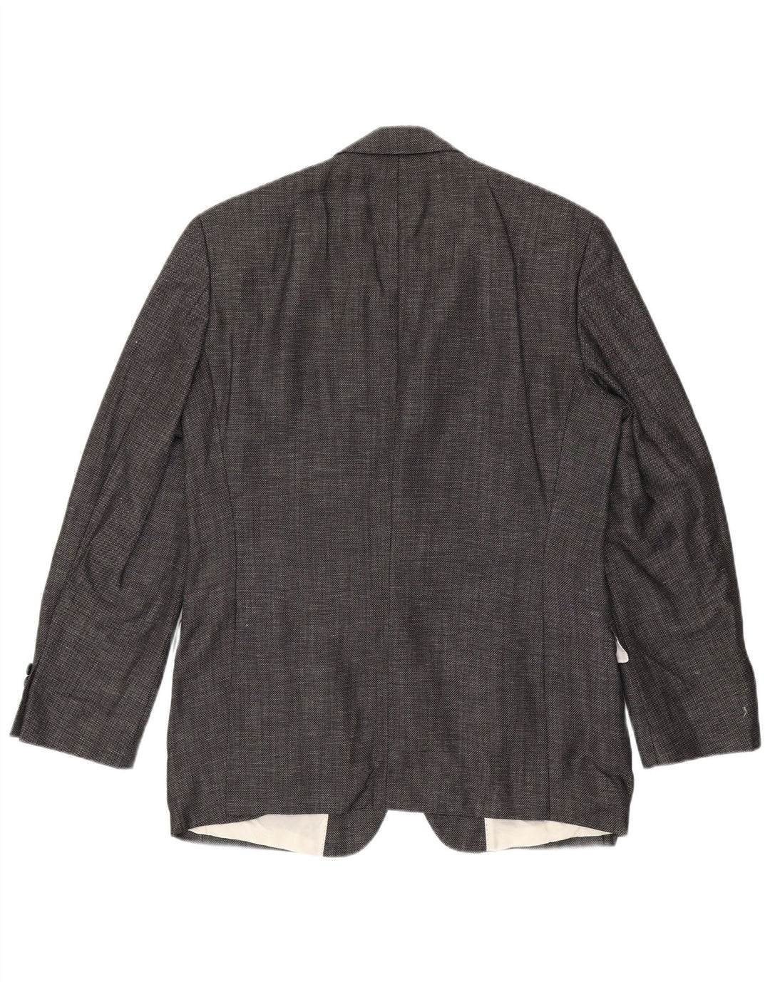 Jaqueta blazer masculina Hugo Boss com 2 botões UE 50 grande lã virgem cinza