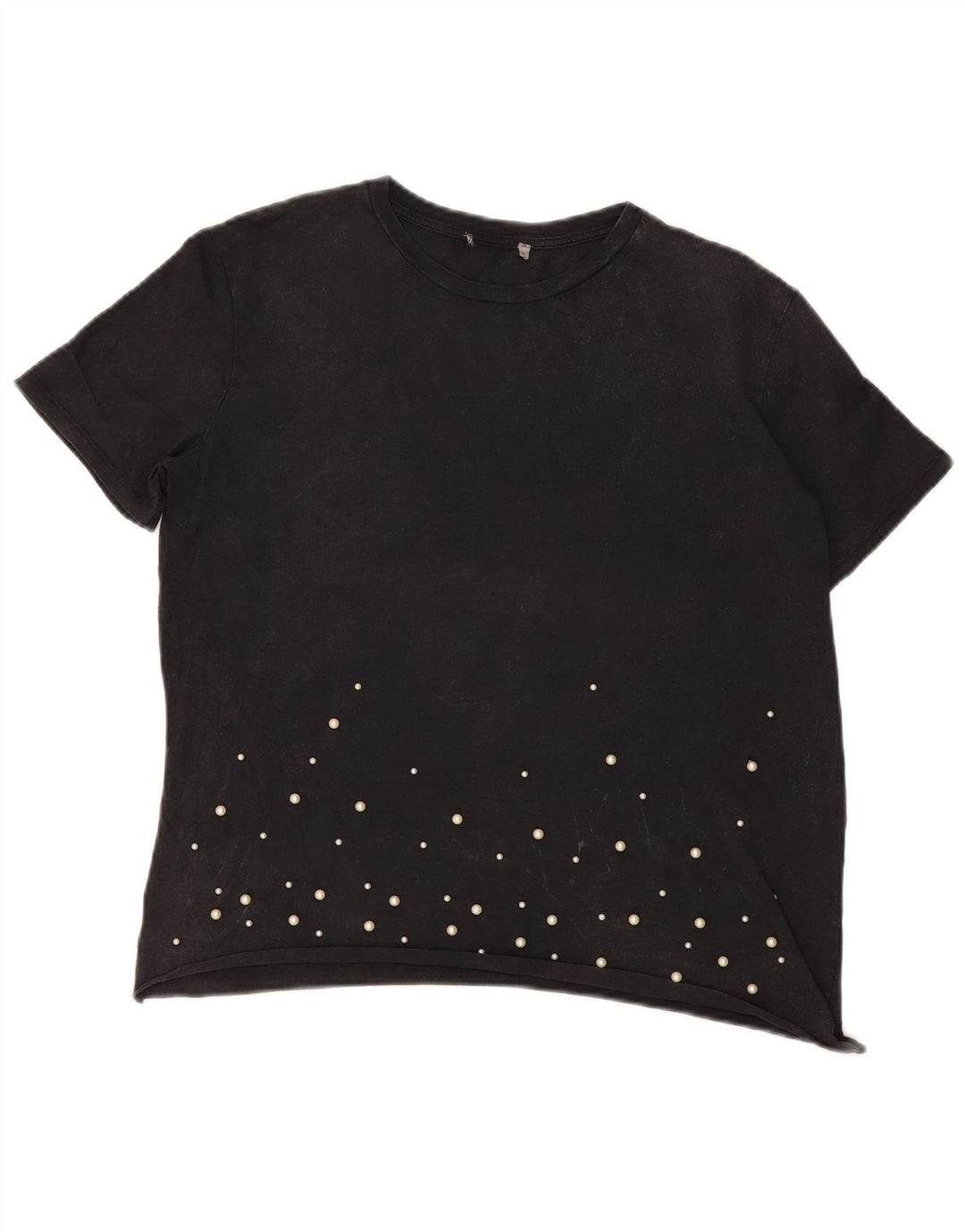 Camiseta feminina vintage UK 14 grande preta