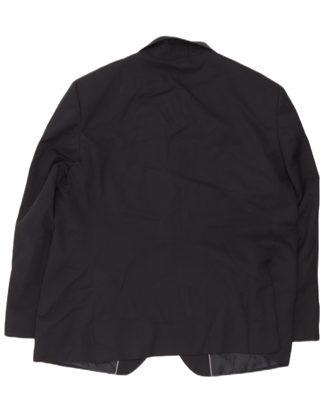 Jaqueta blazer masculina de 2 botões Marks & Spencer Reino Unido 48 4XL azul marinho poliéster