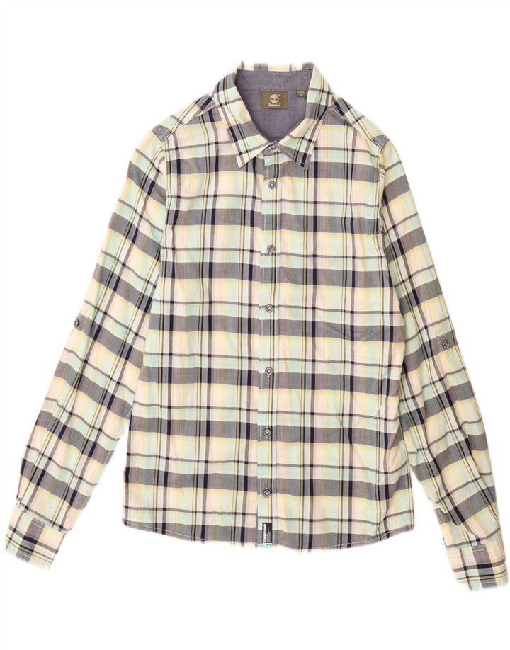 Camisa de flanela masculina TIMBERLAND 15-16 anos média xadrez multicolorida