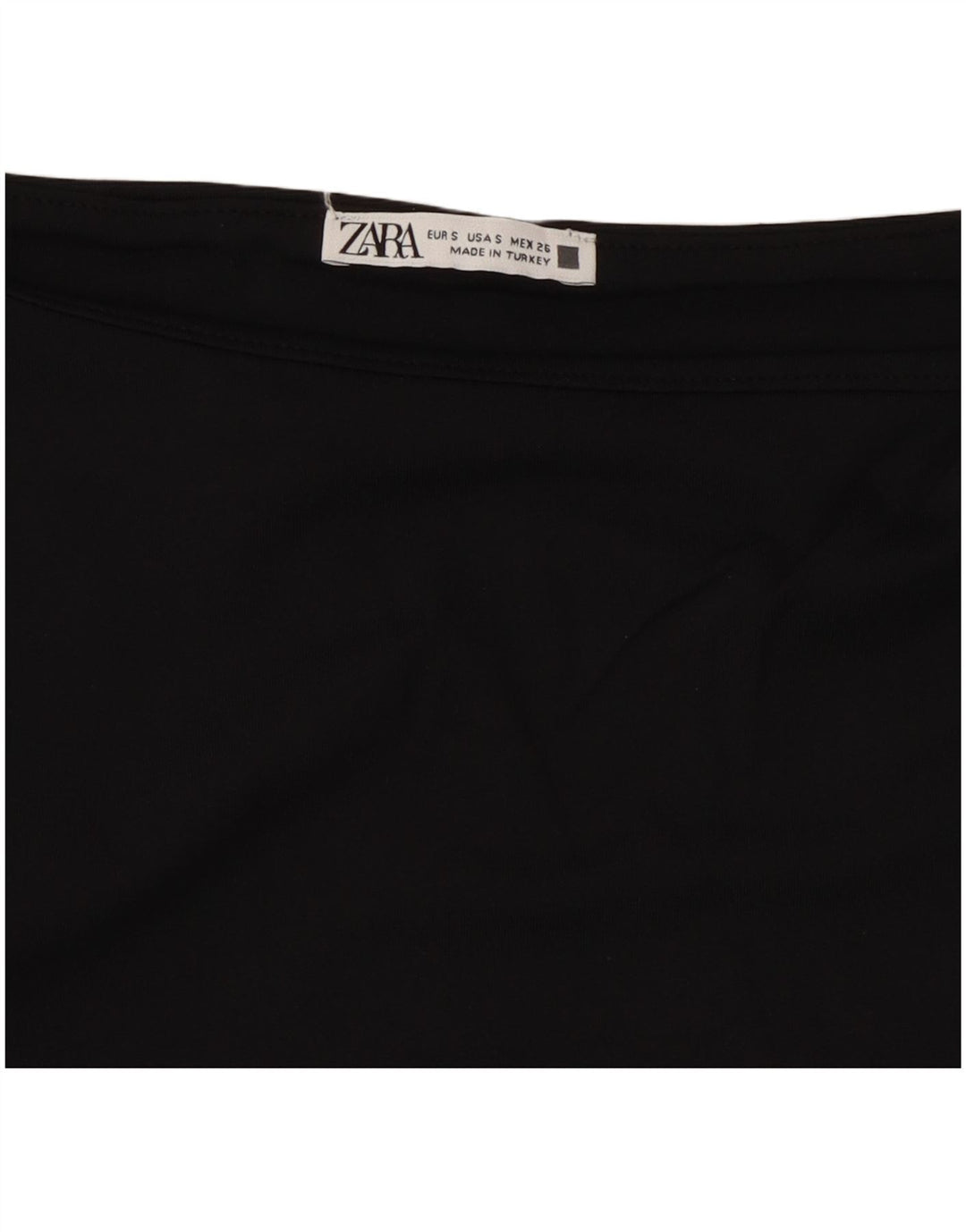 Blusa cropped feminina ZARA UK 8 pequena preta