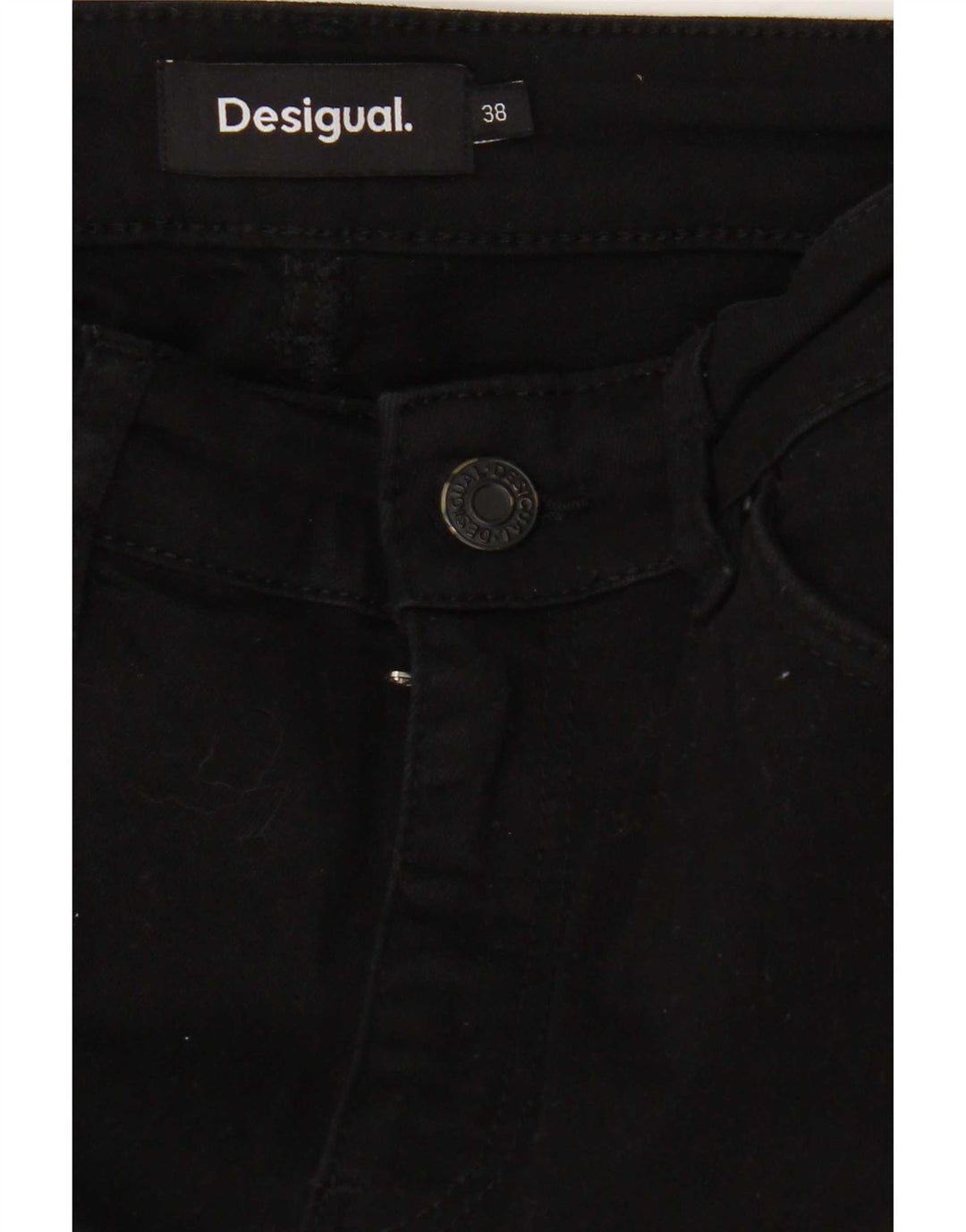 Desigual Jeans Skinny Feminino EU 38 Médio W28 L30 Preto