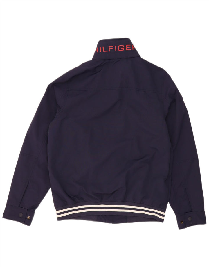 Jaqueta bomber masculina com capuz gráfico TOMMY HILFIGER Reino Unido 36 pequena azul marinho