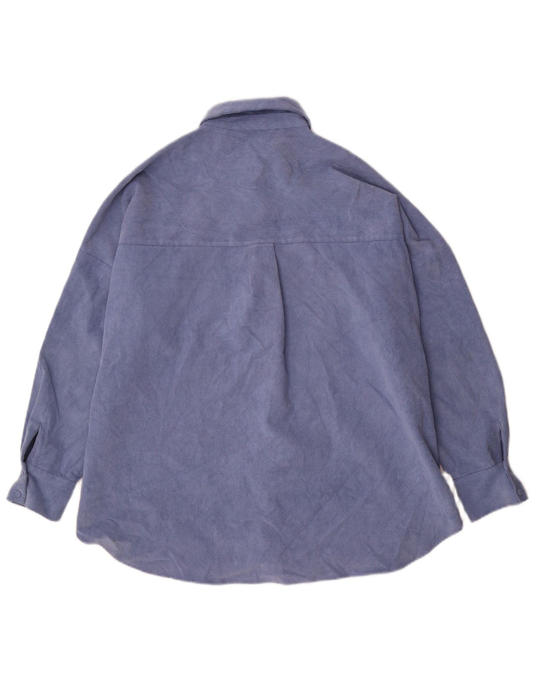 Zara Camiseta feminina oversized Reino Unido 14 poliéster azul médio