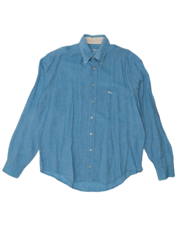 Camisa masculina Harmont & Blaine 2XL linho azul