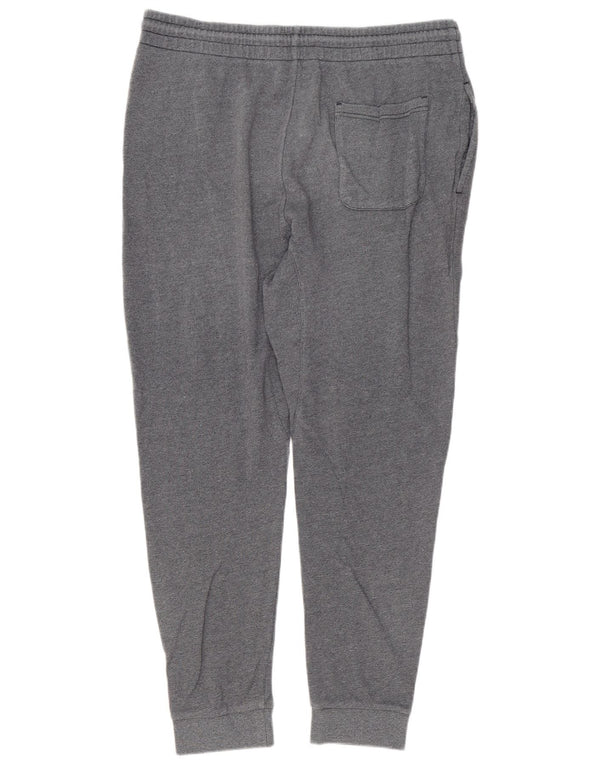 Le Coq Sportif Calça de treino masculina Joggers XL cinza manchado de algodão