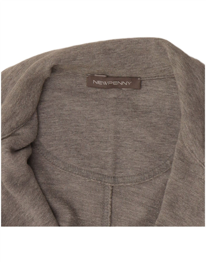 Jaqueta blazer feminina de 2 botões NEW PENNY Reino Unido 10 pequena cinza