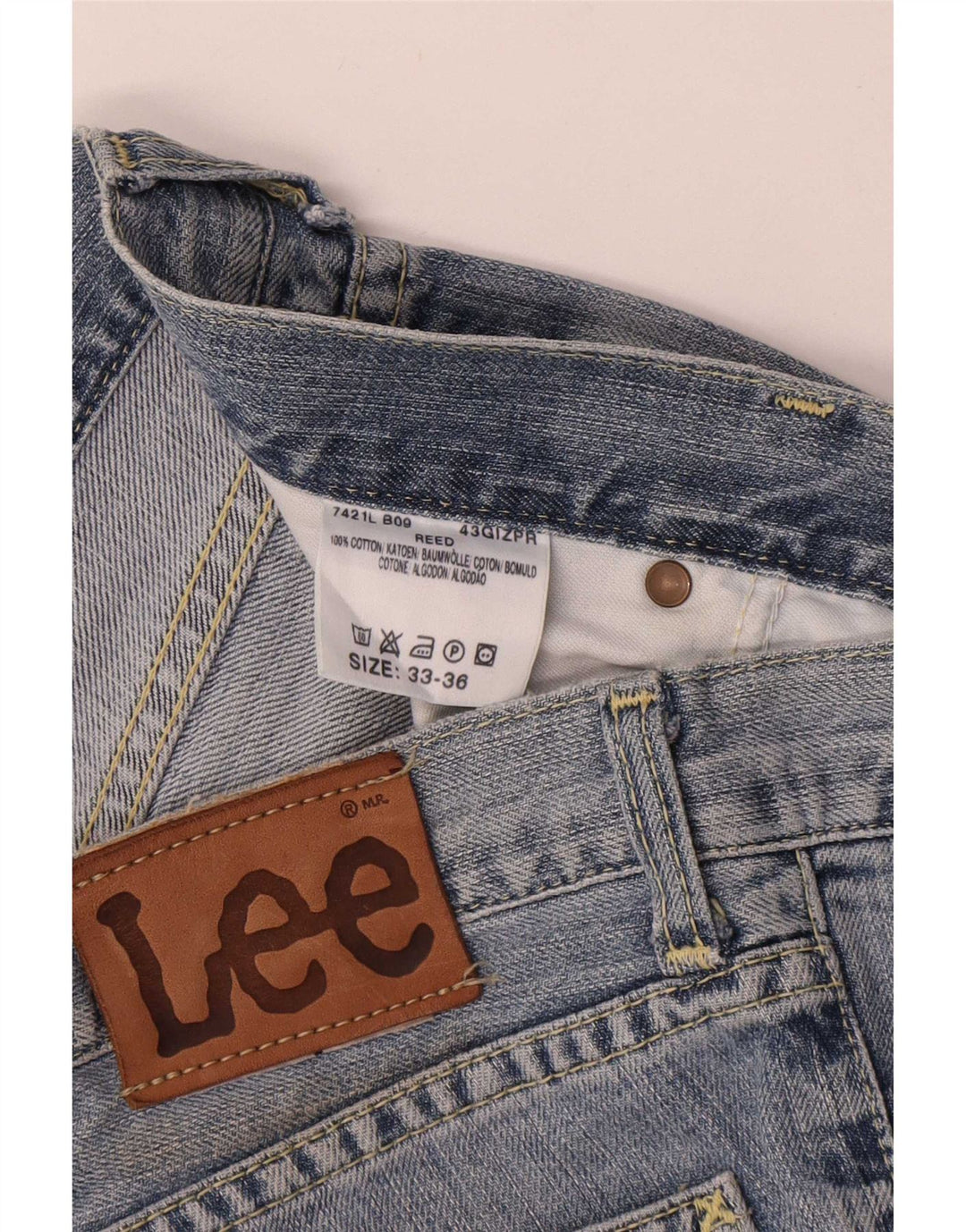 Lee Womens REED Bootcut Jeans W33 L36 Azul Algodão