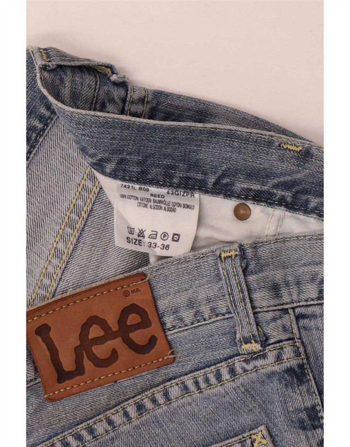 Lee Womens REED Bootcut Jeans W33 L36 Azul Algodão