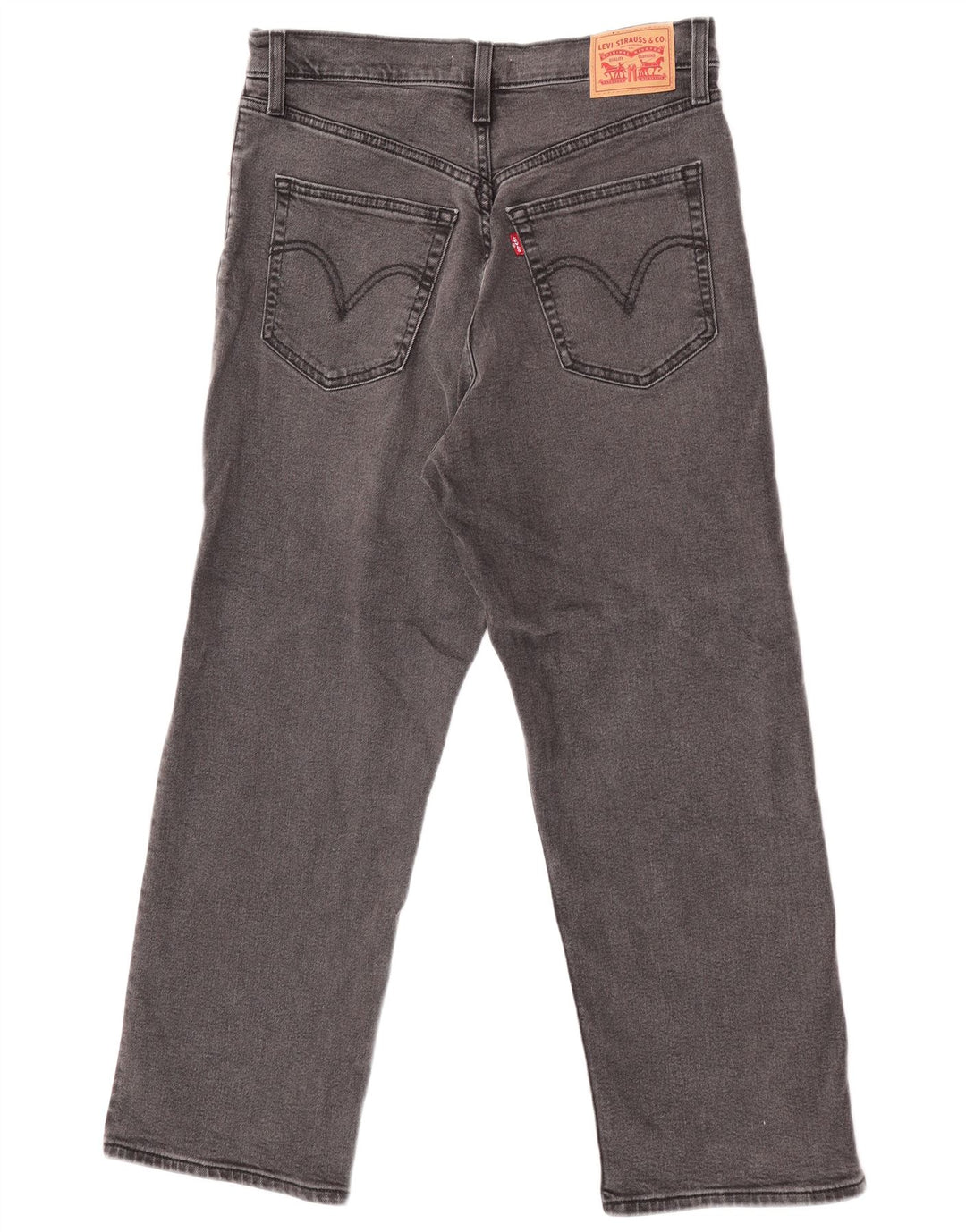 Calça jeans reta masculina Levi's W30 L27 algodão cinza