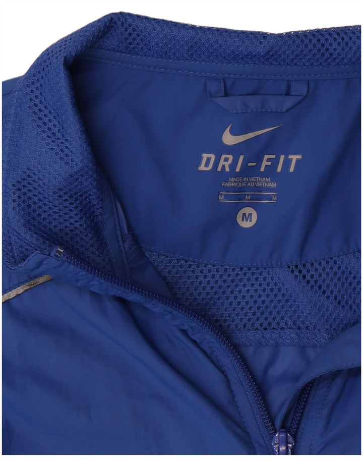 Nike Mens Dri Fit Tracksuit Top Jaqueta Médio Azul Poliéster