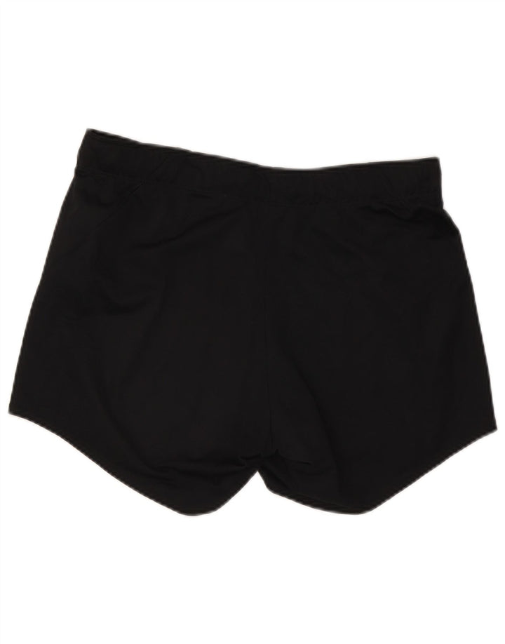 Shorts esportivos femininos Nike Dri Fit UK 14 grande poliéster preto