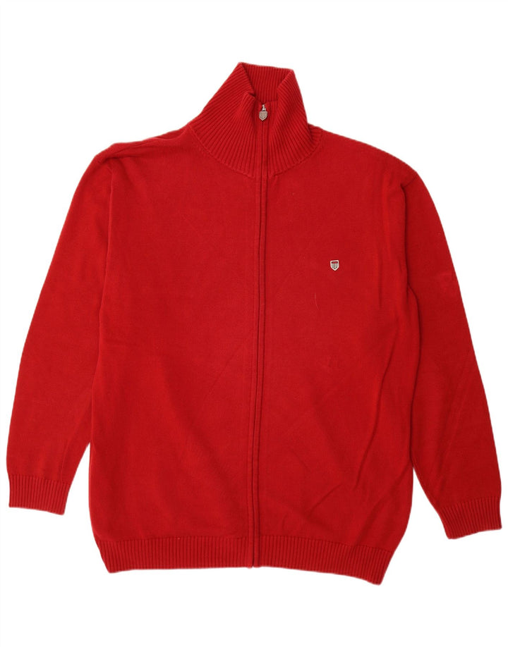 Suéter cardigã masculino Basefield 2XL algodão vermelho