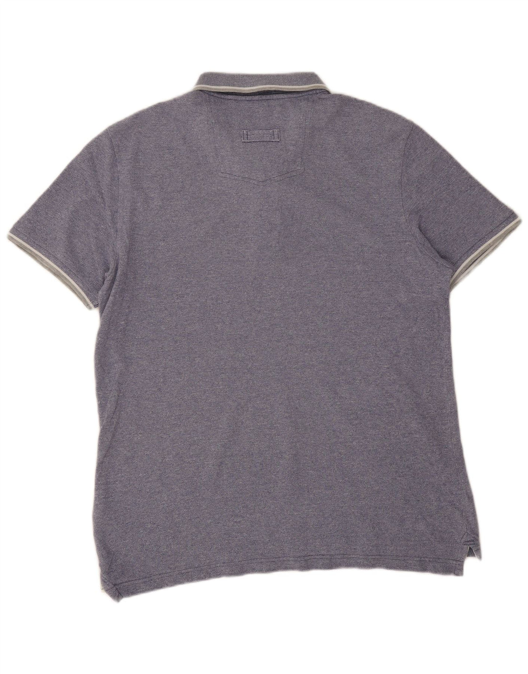 Camisa polo masculina Fat Face grande algodão azul