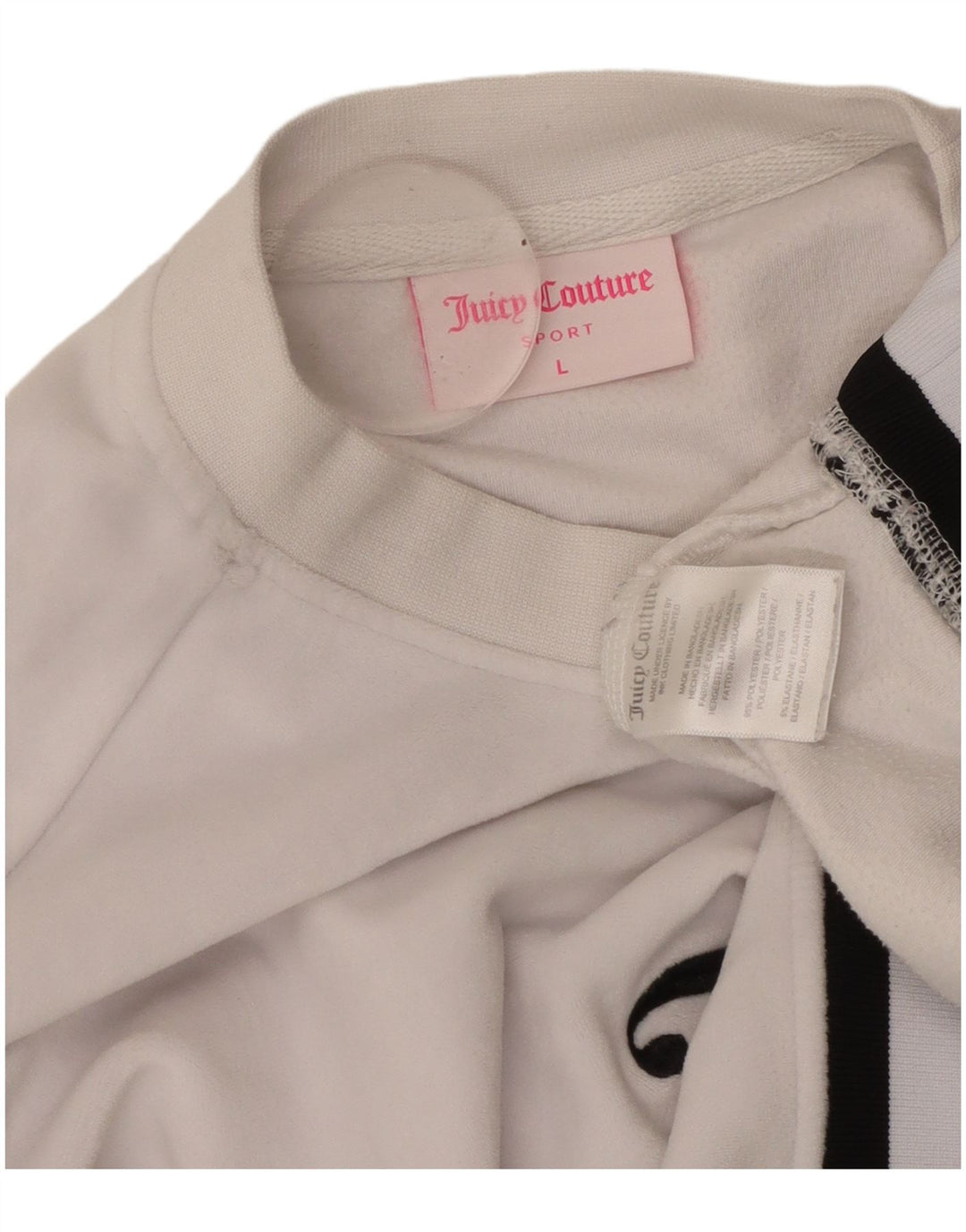Suéter feminino com estampa gráfica JUICY COUTURE Reino Unido 16 grande branco