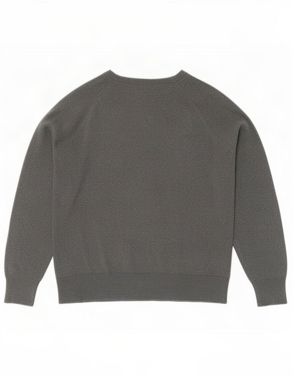 Suéter feminino Zara com gola canoa UK 18 XL Viscose cinza
